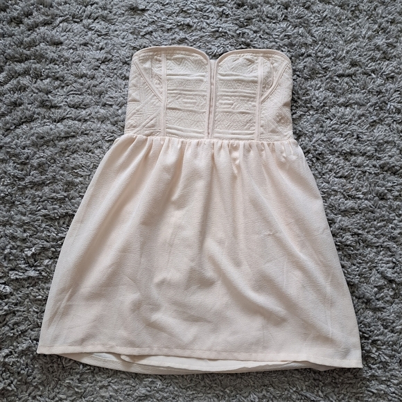 Staring at stars | pastel cute cream strapless womens dress barbiecore - Picture 14 of 14